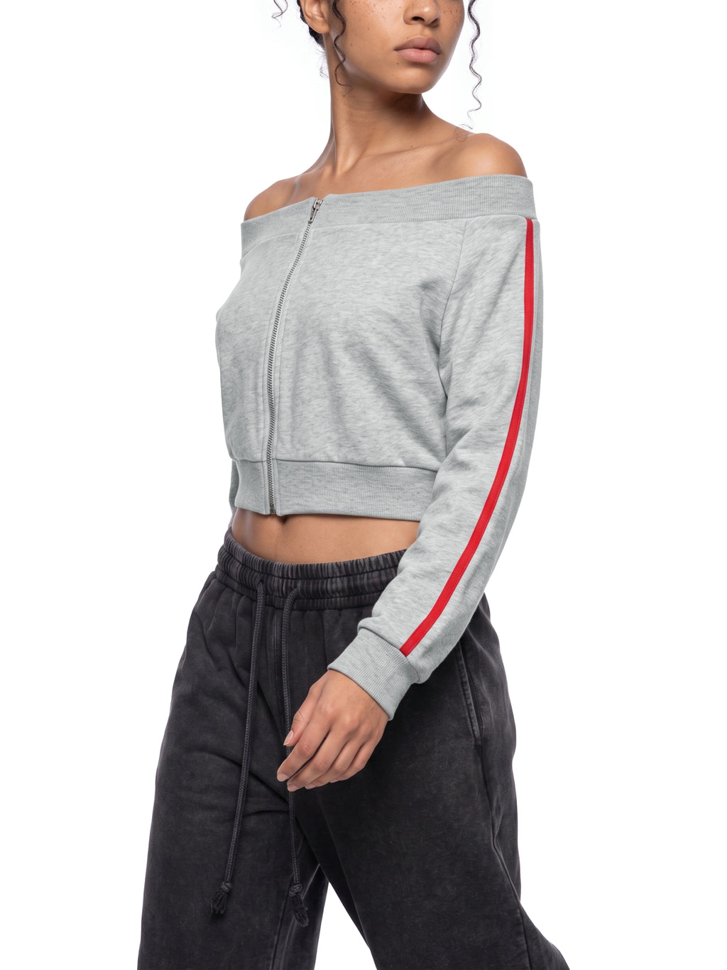 Bluza Off-Shoulder Full Zip – Nowrocky™