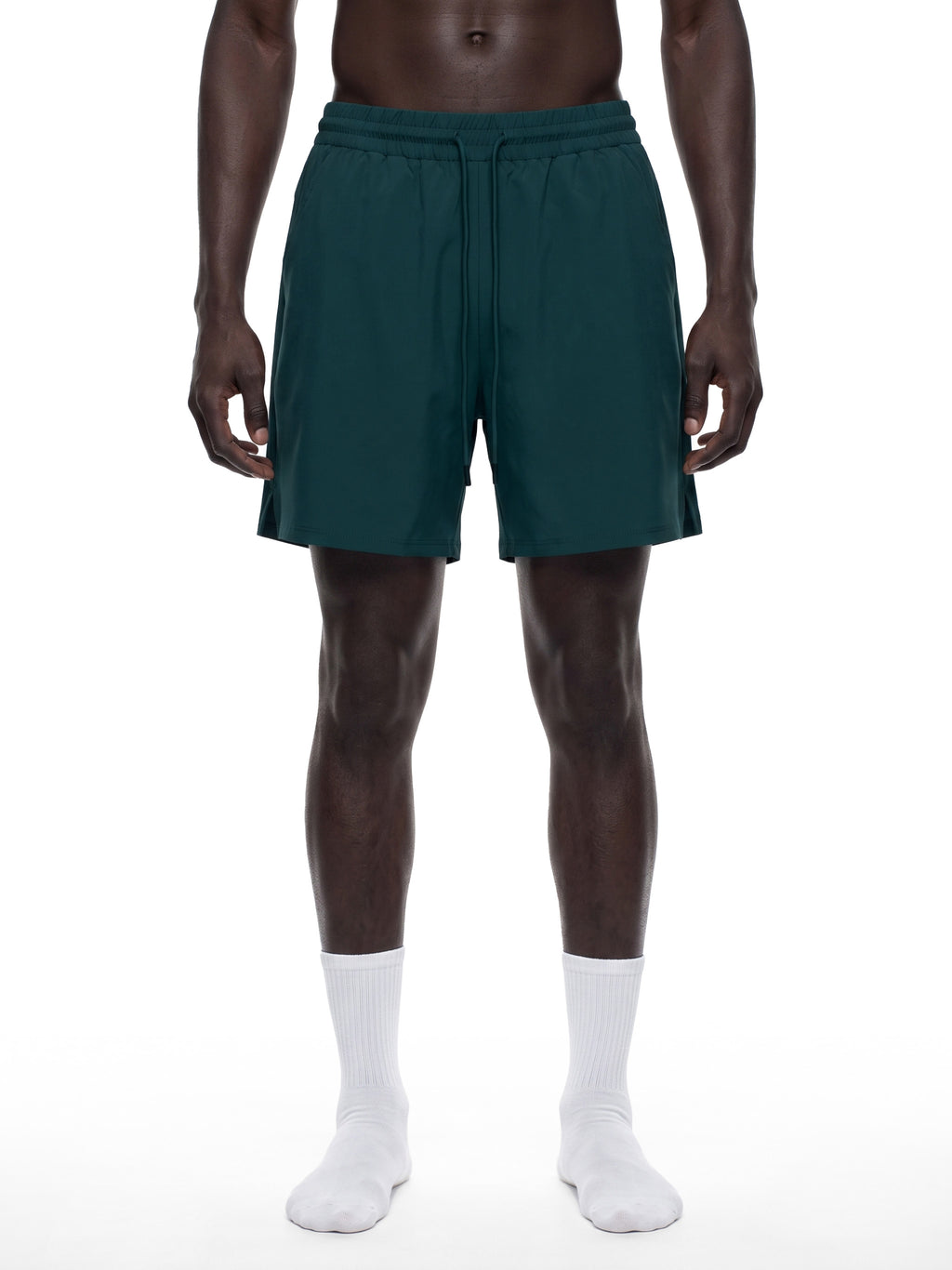 Szorty Treningowe Loose Drawstring – Nowrocky™ — wykończenie nogawki i szew boczny