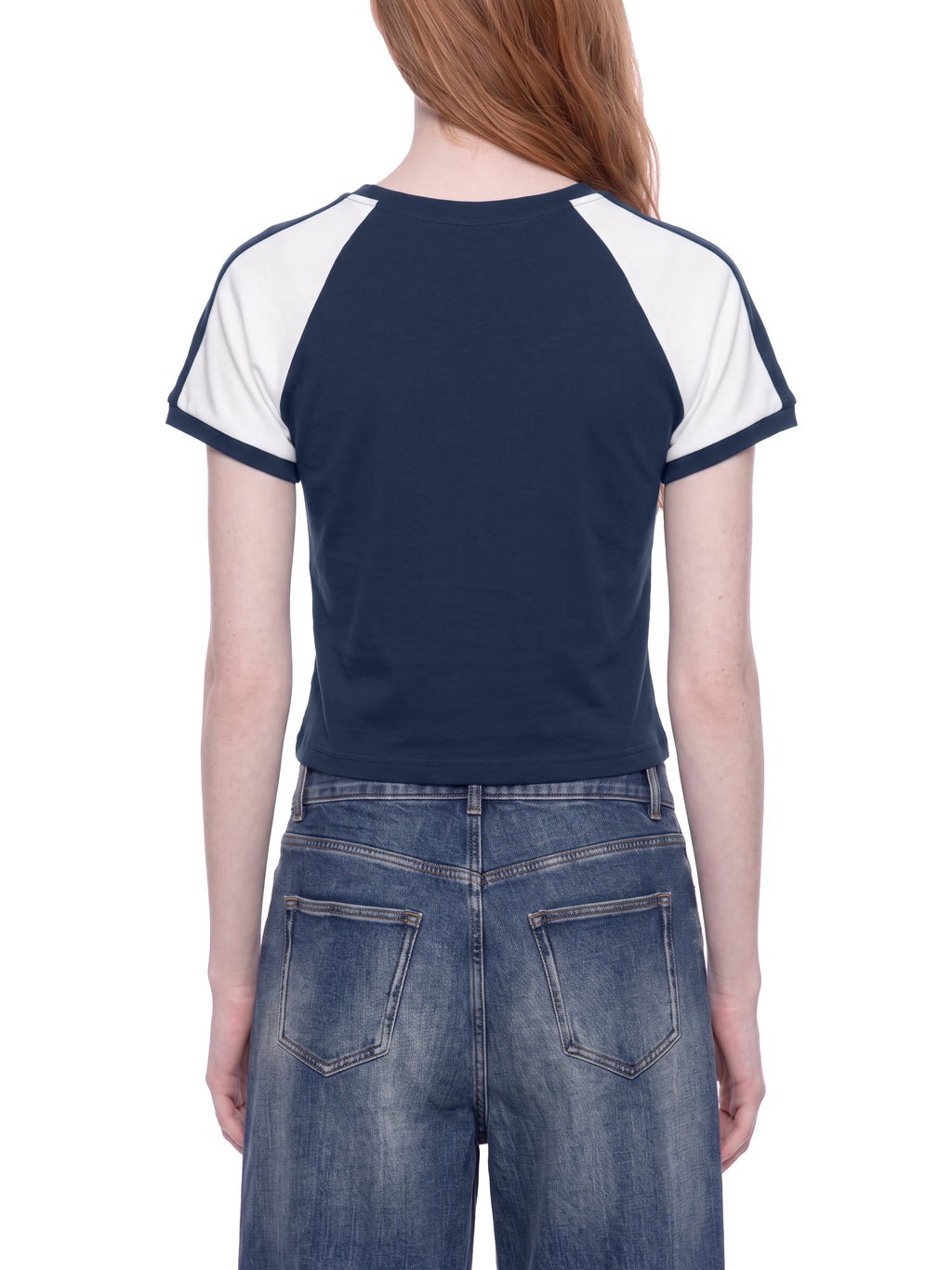 T-shirt Slim Raglan Color Block – Nowrocky™ — kadr studyjny na jednolitym tle