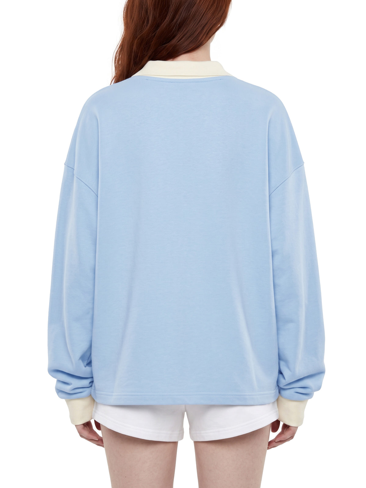 Bluza Color Block Polo Collar – Nowrocky™ — linia talii i dolnego ściągacza