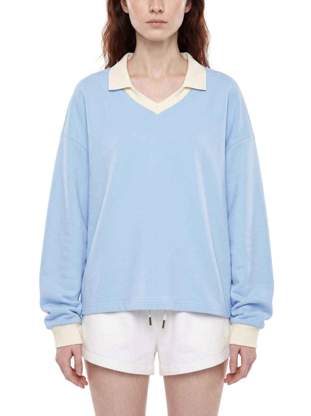 Bluza Color Block Polo Collar – Nowrocky™ — zestawienie kolorów w zbliżeniu