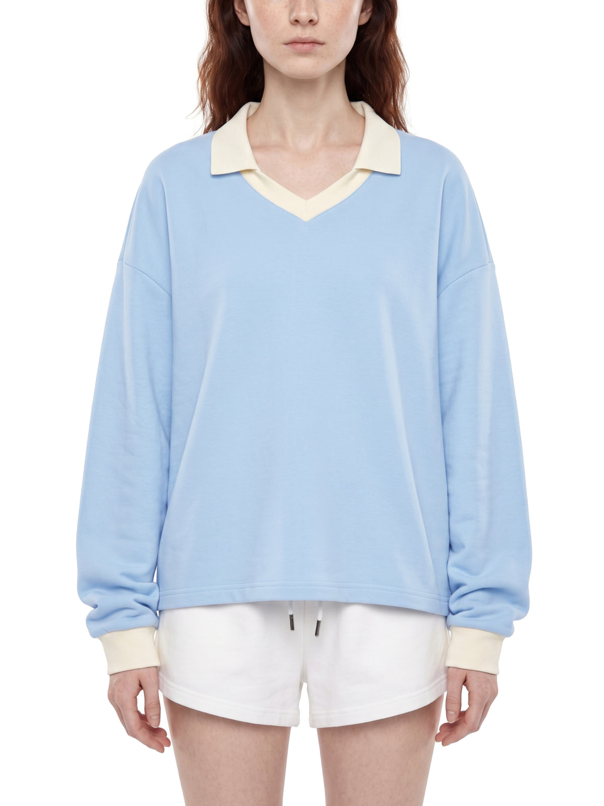 Bluza Color Block Polo Collar – Nowrocky™ — zestawienie kolorów w zbliżeniu
