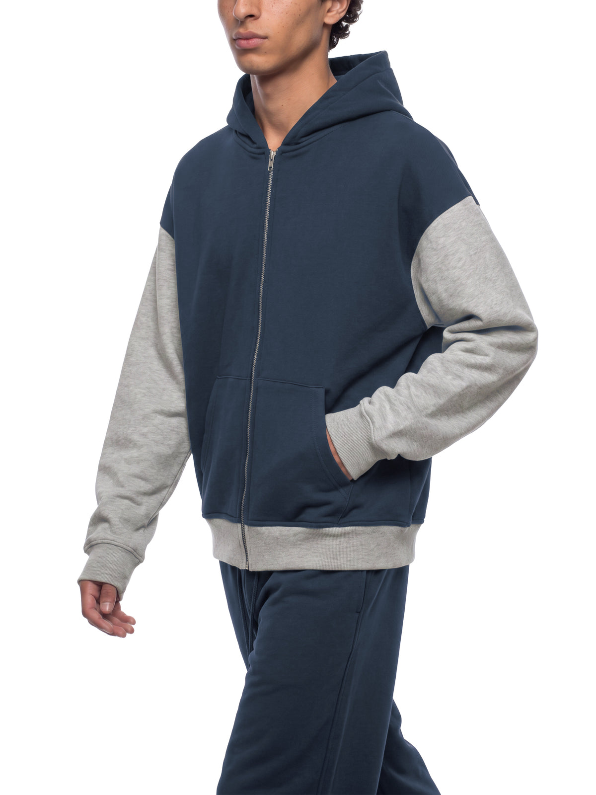 Bluza z Kapturem Color Block Fleece – Nowrocky (streetwear)