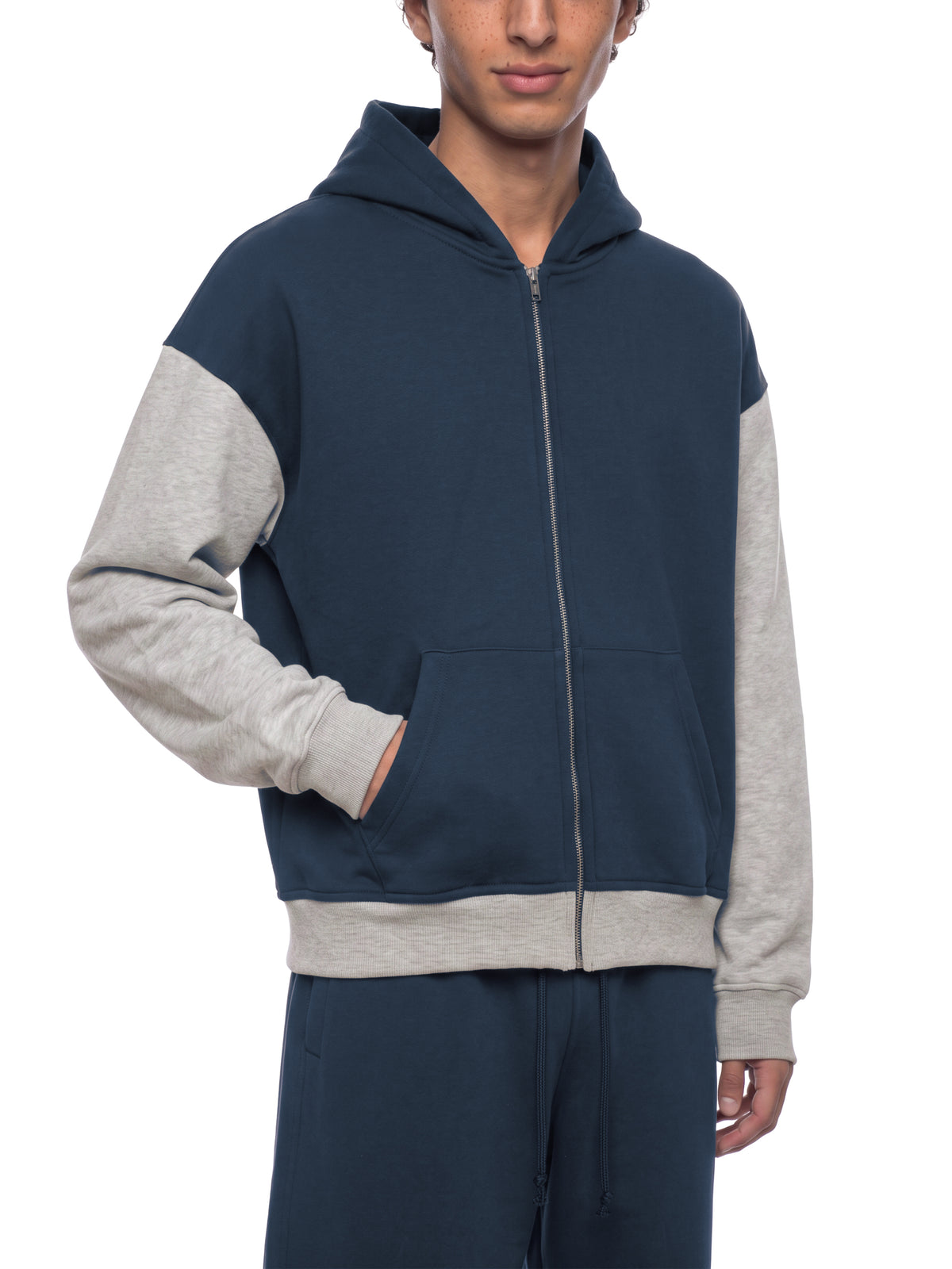 Bluza z Kapturem Color Block Fleece – Nowrocky (streetwear)