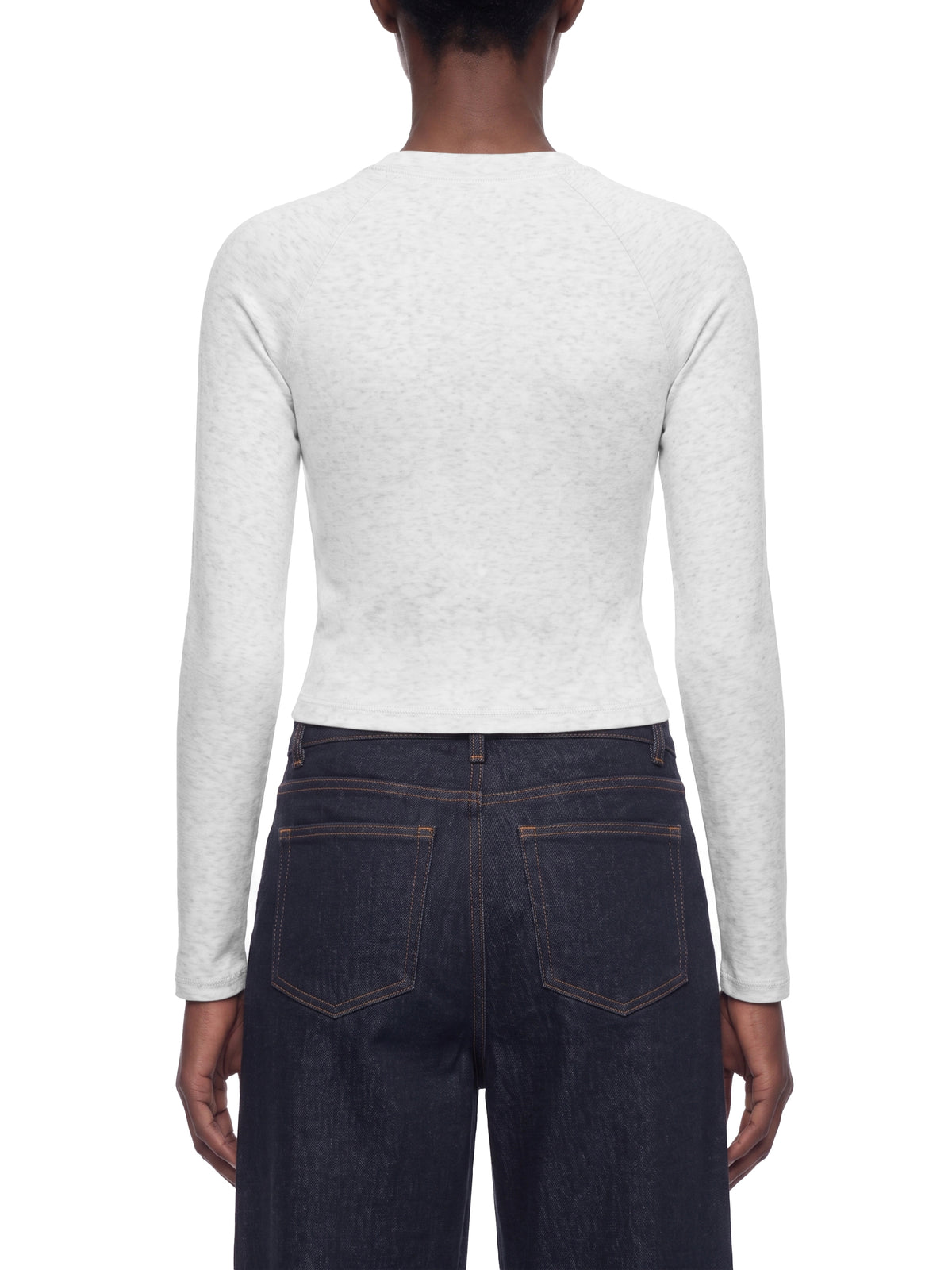 Longsleeve Slim Raglan Crop – Nowrocky™ — linia talii i dołu produktu