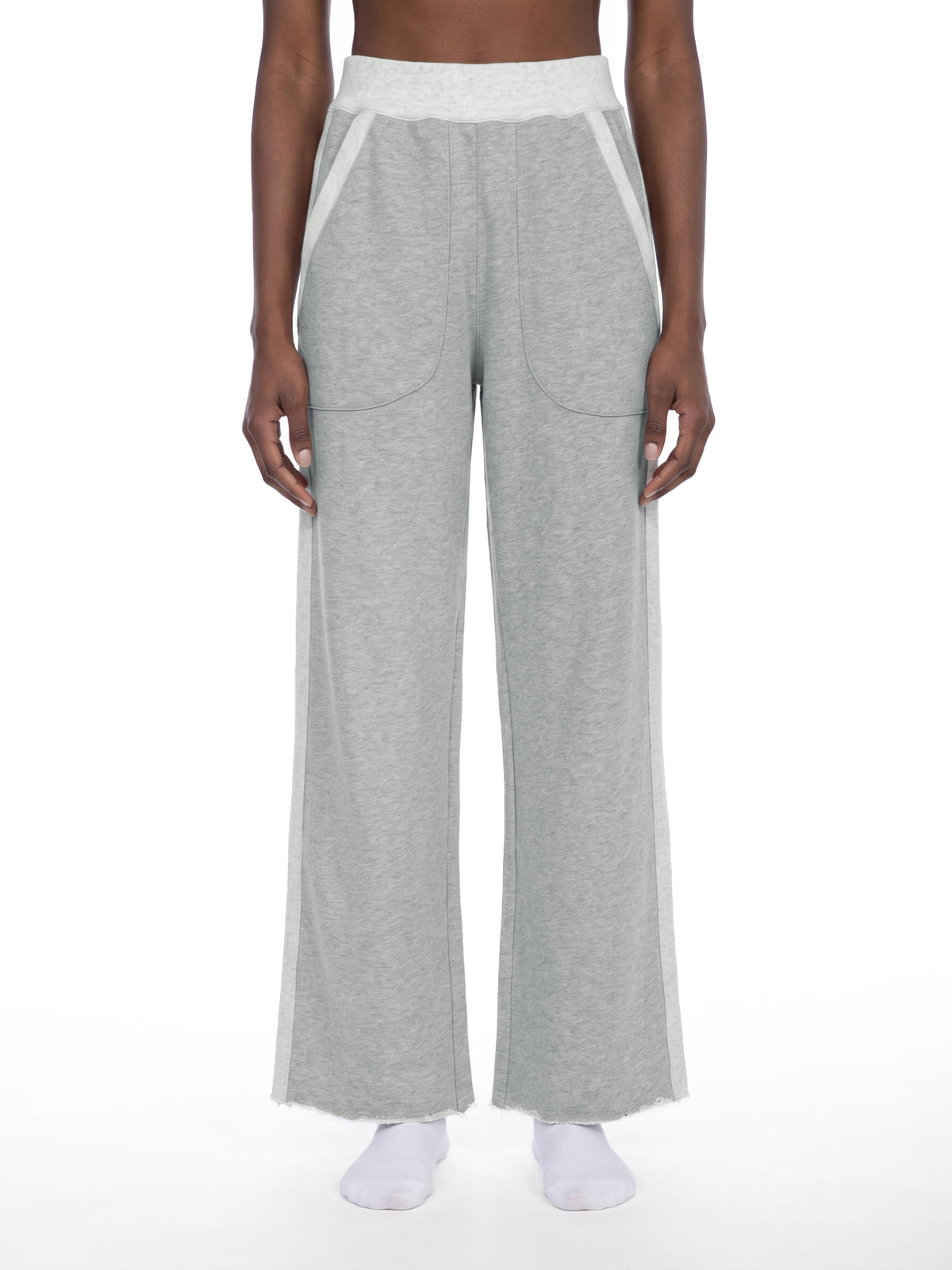 Spodnie Dresowe Color Block Raw Hem – Nowrocky (streetwear)