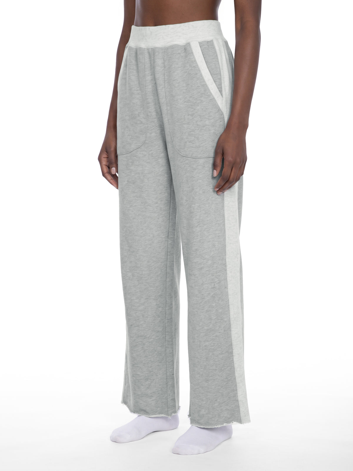 Spodnie Dresowe Color Block Raw Hem – Nowrocky (streetwear)