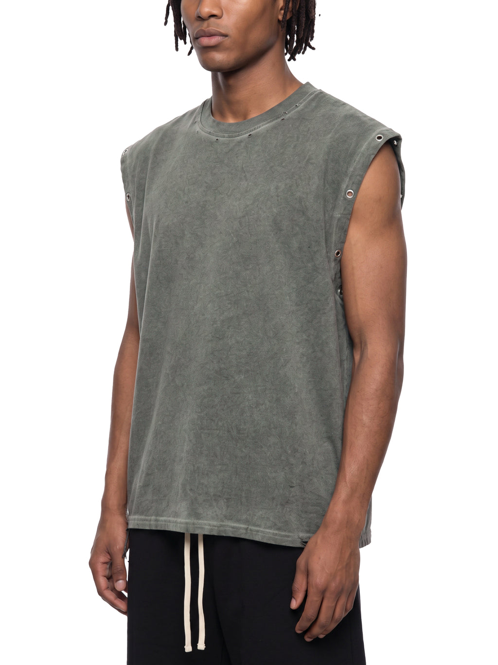Tank Top Distressed Grommet – Nowrocky (streetwear)